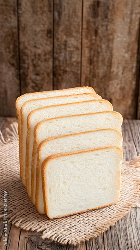 Sliced White Bread Rests on...