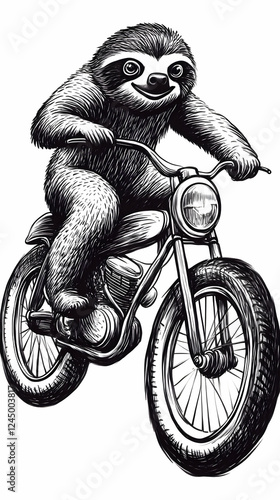 Smiling Sloth Rides a Vinta...
