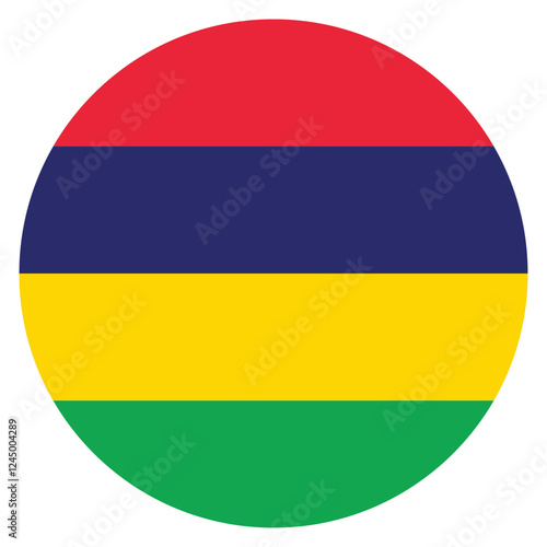 Free Download Mauritius flag. Mauritius circle flag logo icon computer vector illustration design - GFXLoad
