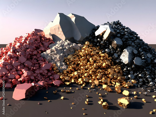 Various Metallic Nuggets an...