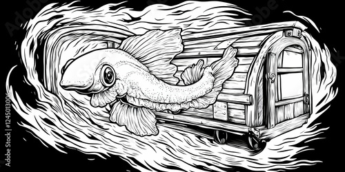 Whimsical Illustration: Fis...