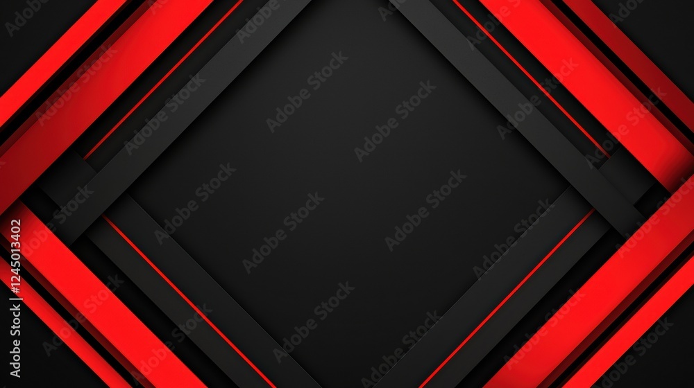 Red neon lights futuristic abstract design in dark surroundings Red neon lights futuristic abstract design in dark surroundings