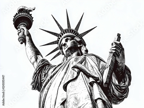 Iconic Statue Illustration:...