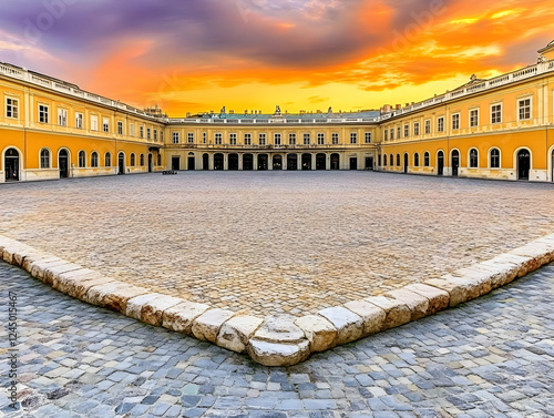 Cobblestone Courtyard with ...