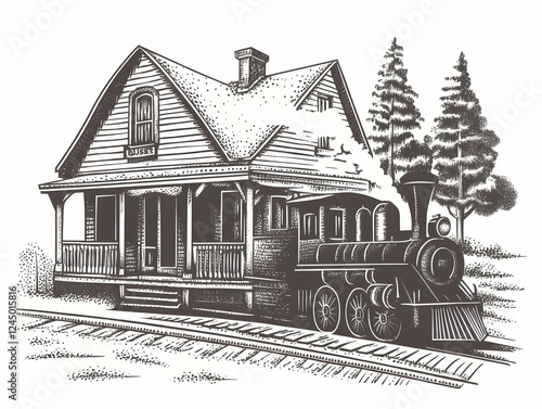 Vintage Steam Train Arrivin...