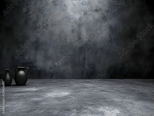 Dark Concrete Room Backgrou...