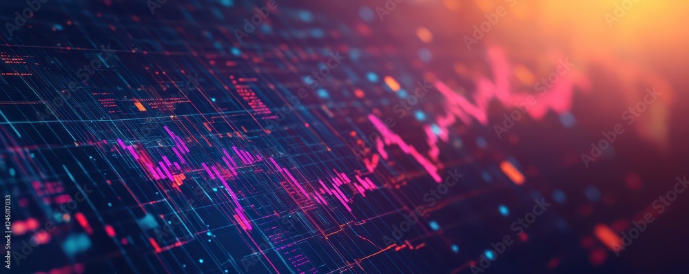 Fototapeta premium AIpowered inventory forecasting system predicting demand fluctuations for smarter distribution