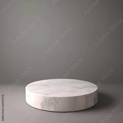 White Marble Cylinder Podiu...