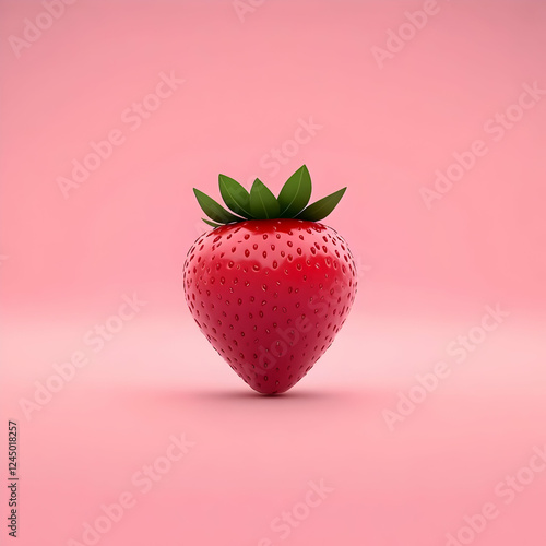 3D Render of a Ripe Red Str...