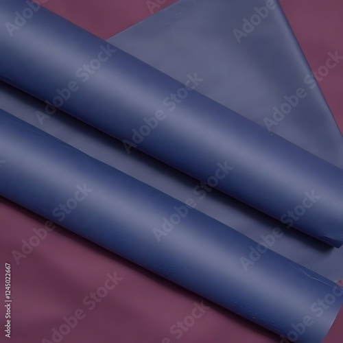Two Rolls of Dark Blue Mate...