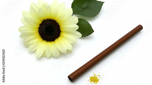 Pale Yellow Sunflower and B...