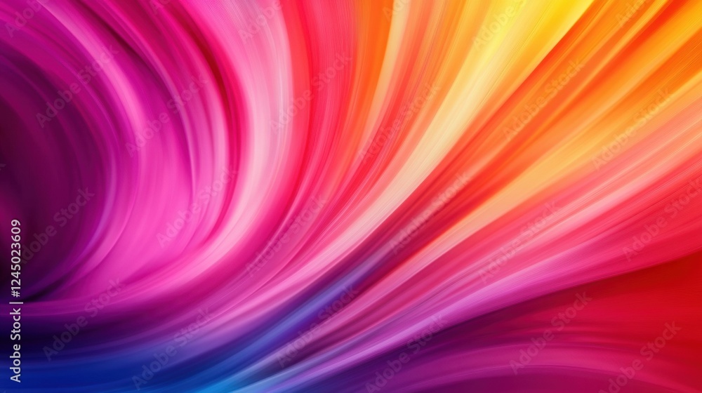 Fototapeta premium A vibrant swirl of colorful gradients blending pink, orange, and yellow, creating a dynamic and energetic abstract background.
