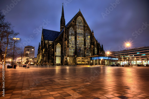Illuminated Gothic Church S...