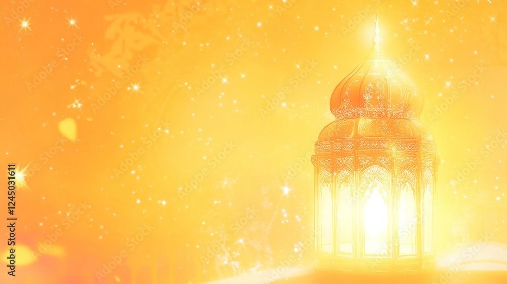 Obraz premium Ornate Ramadan Lantern with Mystical Glow