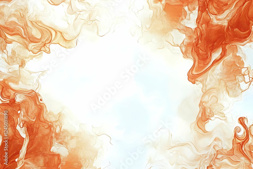 Abstract Orange Smoke Creat...