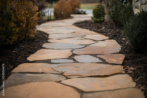 Winding Flagstone Pathway M...