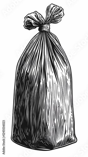 Full Trash Bag Tied Securel...