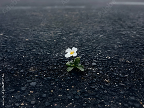 A Delicate White Flower Blo...