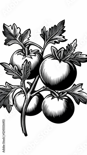 Three Ripe Tomatoes Grow on...