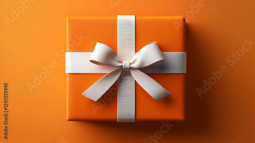 Orange Gift Box Wrapped wit...