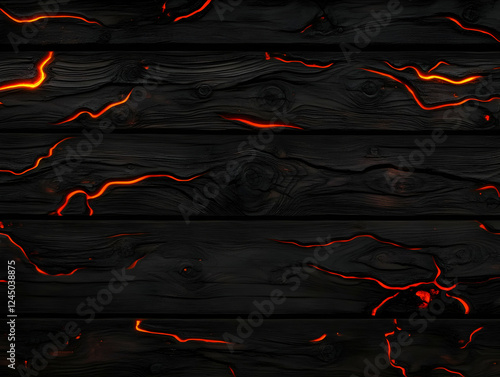 Glowing Lava Flows Through ...