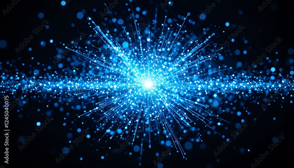 Abstract Blue Light Burst Sparkle Background Abstract Blue Light Burst Sparkle Background