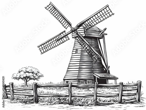 Vintage Illustration of a W...