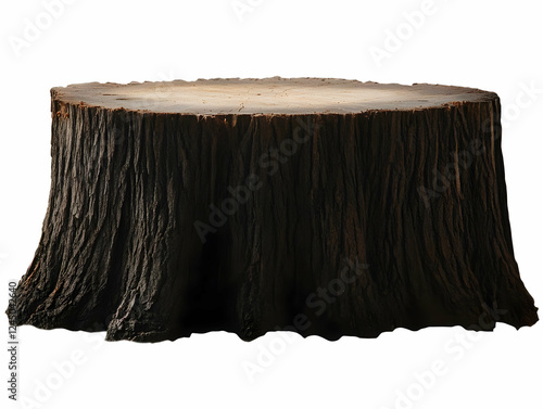 Large Tree Stump Shows Cut ...