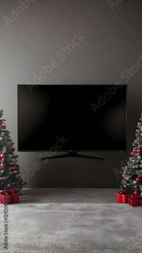 TV Screen Displaying a Blan...