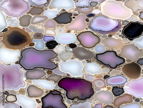 Colorful Agate Slices Form ...