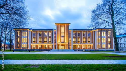 Modern Building Illuminates...