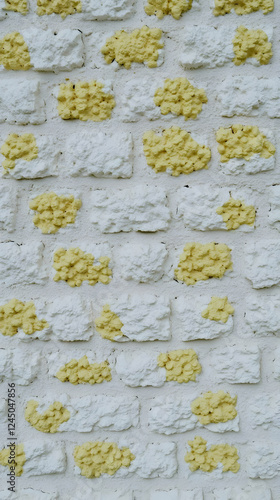 Textured White and Yellow W...