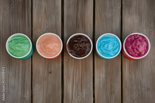 Five Colorful Dessert Cups ...