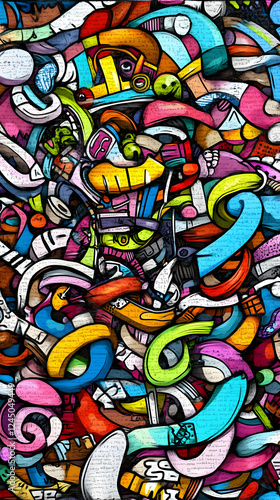 Vibrant Abstract Graffiti A...