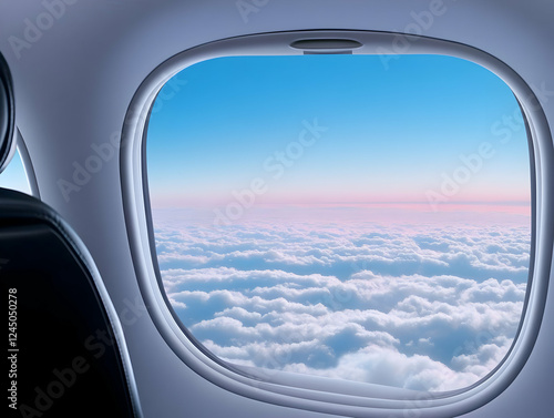 Airplane Window View Shows ...
