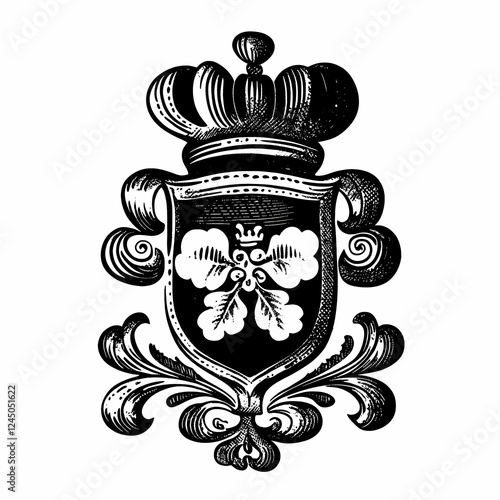 Vintage Heraldic Crest with...