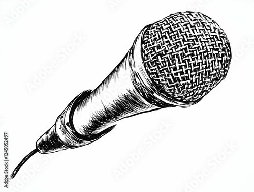 Dynamic Microphone Illustra...