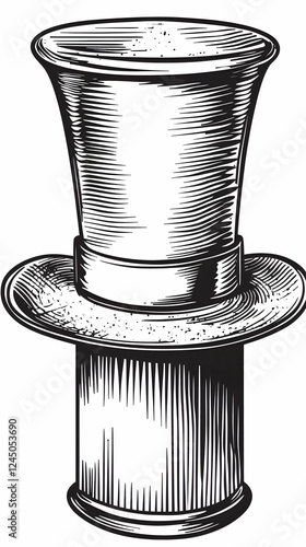 Vintage Top Hat Illustratio...