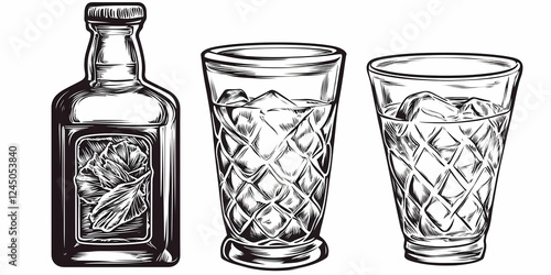 Vintage Illustration: Bottl...