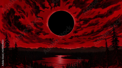 Crimson Eclipse Illuminates...