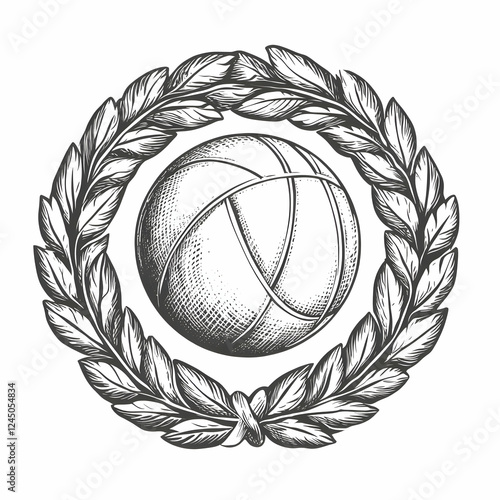 Basketball Encircled by a L...