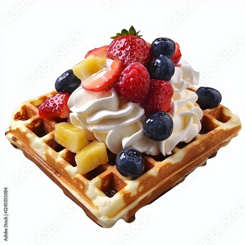 Delicious Waffle Topped wit...