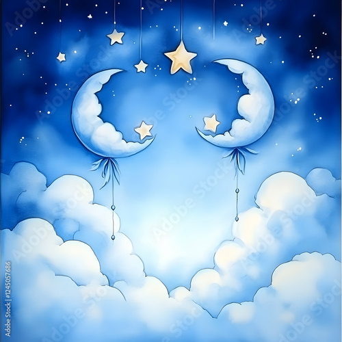 Whimsical Crescent Moons an...