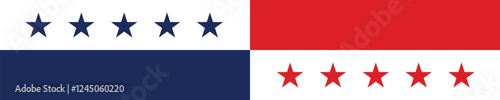 Panama flag long banner digital vector illustration