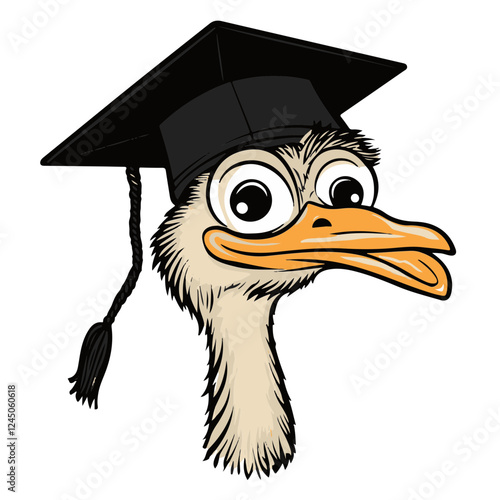 Silhouette of Bird and Graduation Cap – Ideal for Graduation Cards