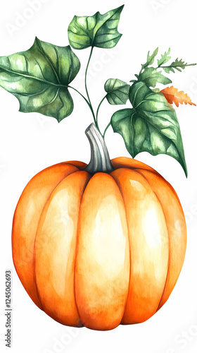 Watercolor Pumpkin Illustra...