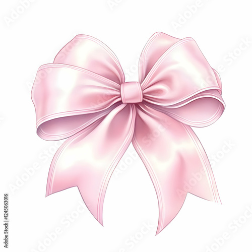 Pink Bow with Soft Satin Sh...