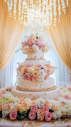 Elegant Four-Tiered Wedding...
