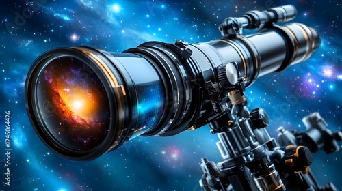 powerful telescope, galaxy view, space exploration - space explorat. photo