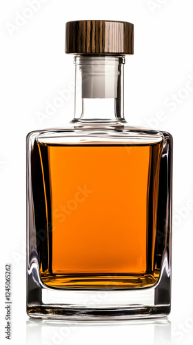 Square Glass Bottle Holds A...